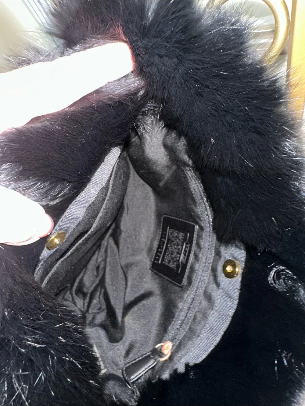 Coach Rabbit Fur Trim Hobo Bag - Women - Picture 7 of 10